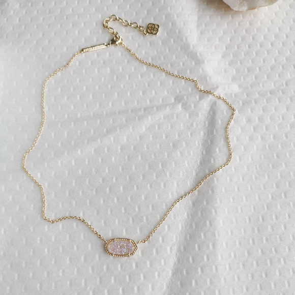 New Gold Kendra Scott Elisa Drusy Necklace - Picture 4 of 5
